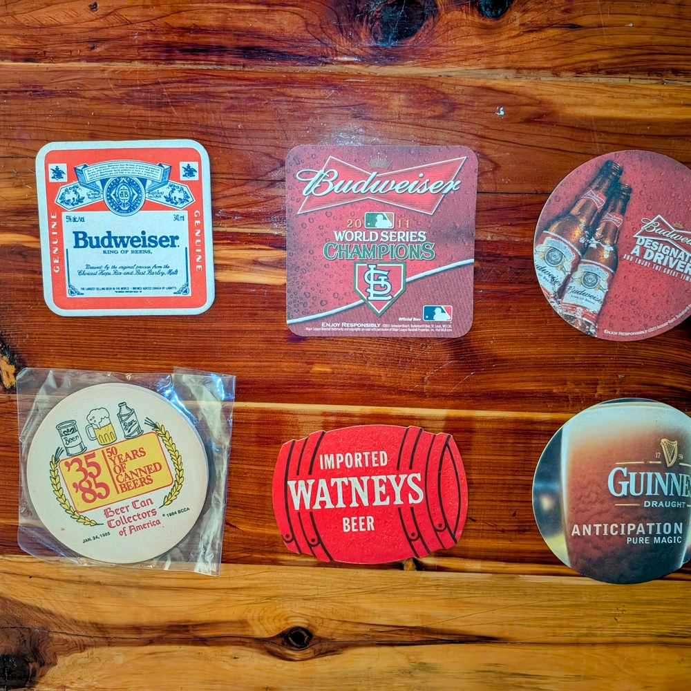 Budweiser Coaster Set - Red and White